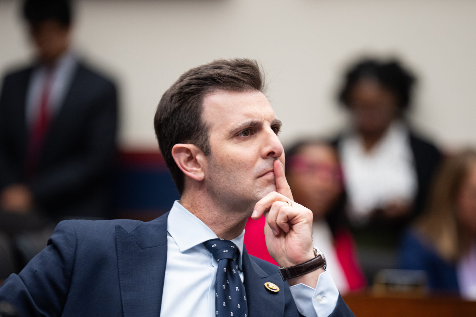 Rep. Chris Deluzio, D-Pa., participates in a House Transportation and Infrastructure Committee hearing on June 27.