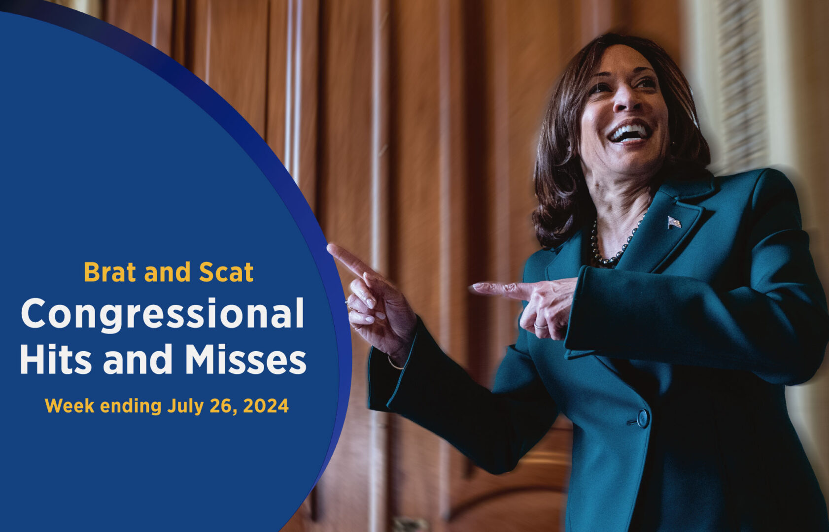 Vice President Kamala Harris’ rise as the expected Democratic presidential nominee — who’s “brat” on social media — highlights this week’s Congressional Hits and Misses. 