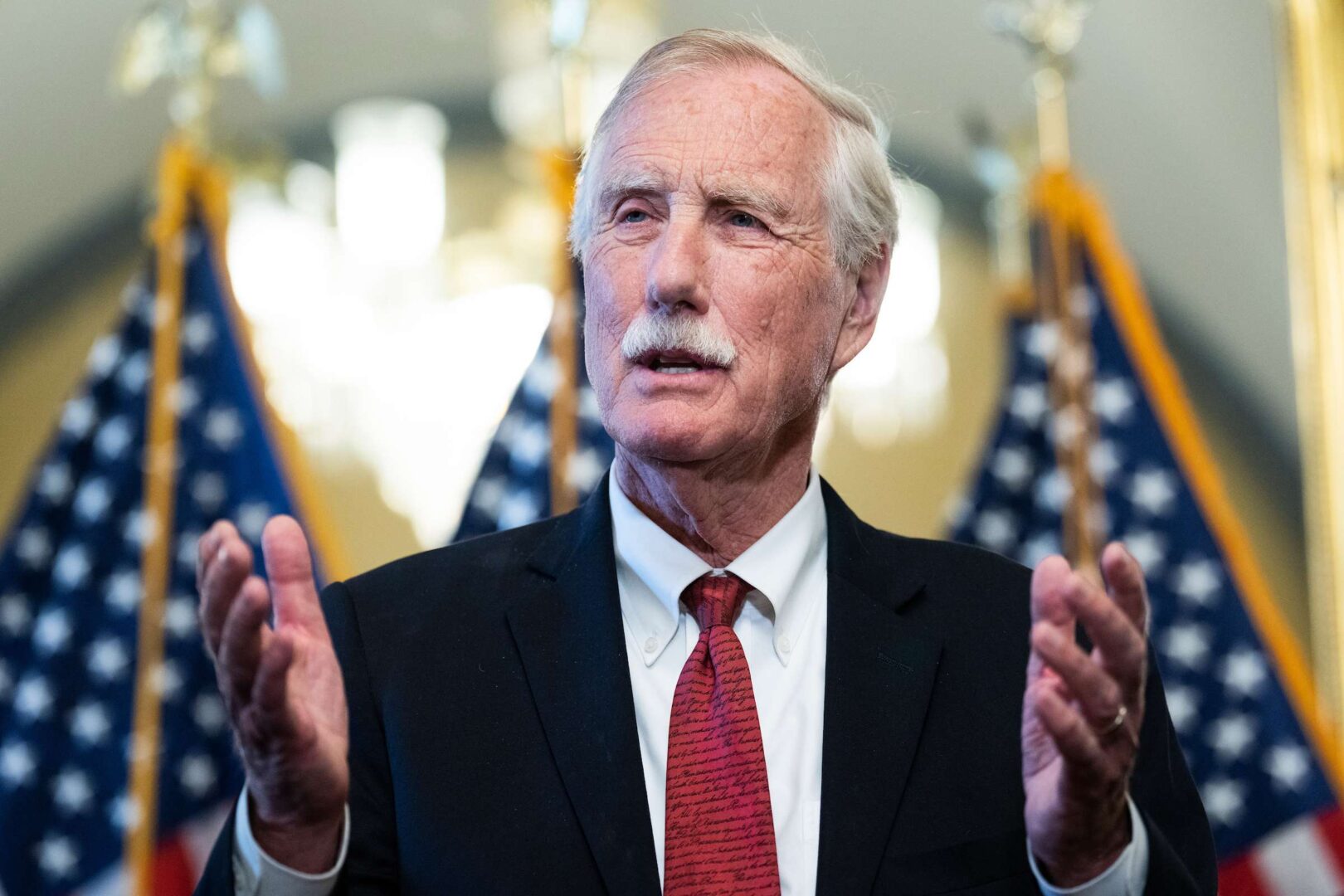 Maine independent Sen. Angus King’s committee vote in favor of Republican language calling for a halt to anti-extremism efforts in the military tipped the balance in the GOP’s favor.
