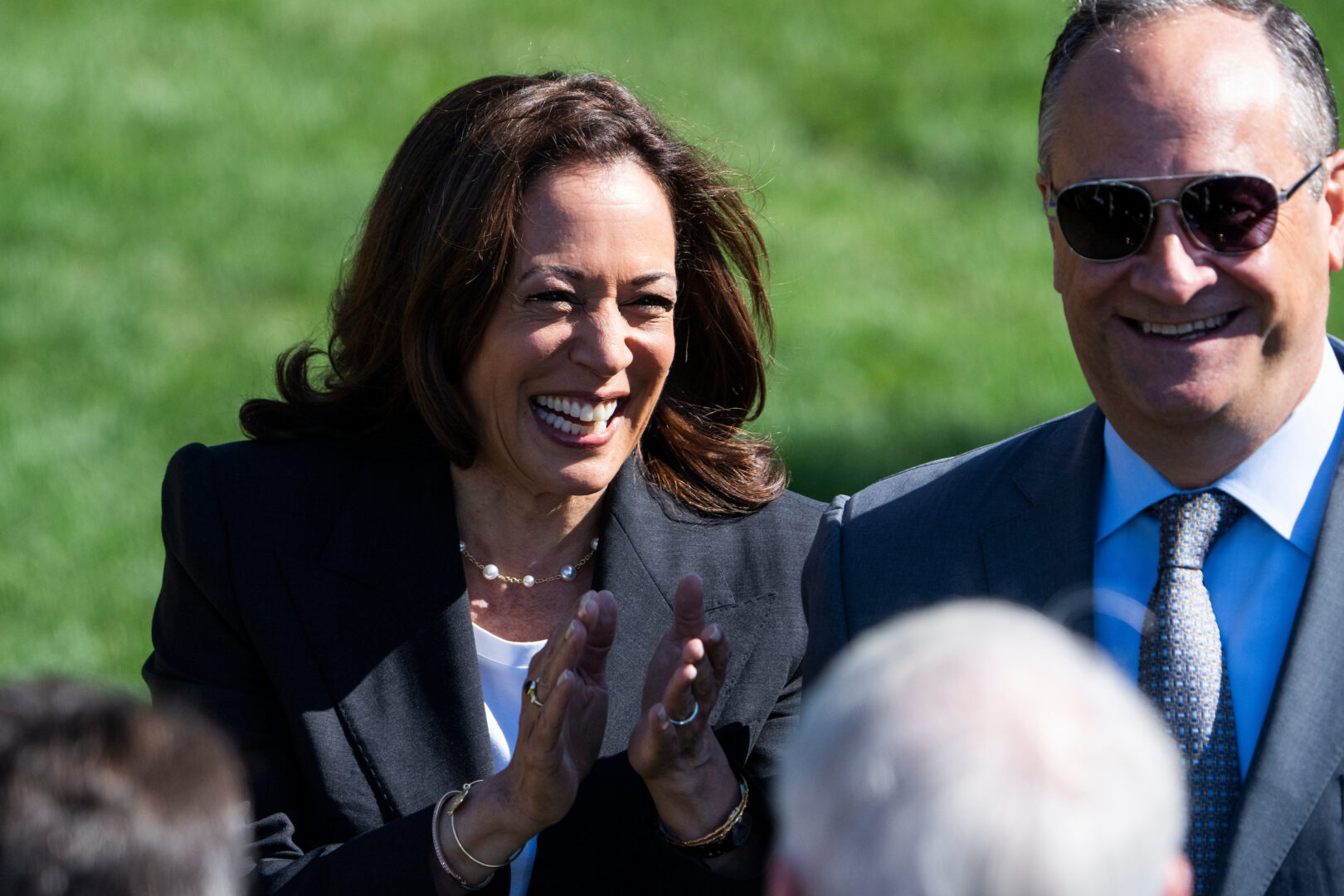 A memo from the National Republican Senatorial Committee to candidates pokes fun of Vice President Kamala Harris' "habit of laughing at inappropriate moments."