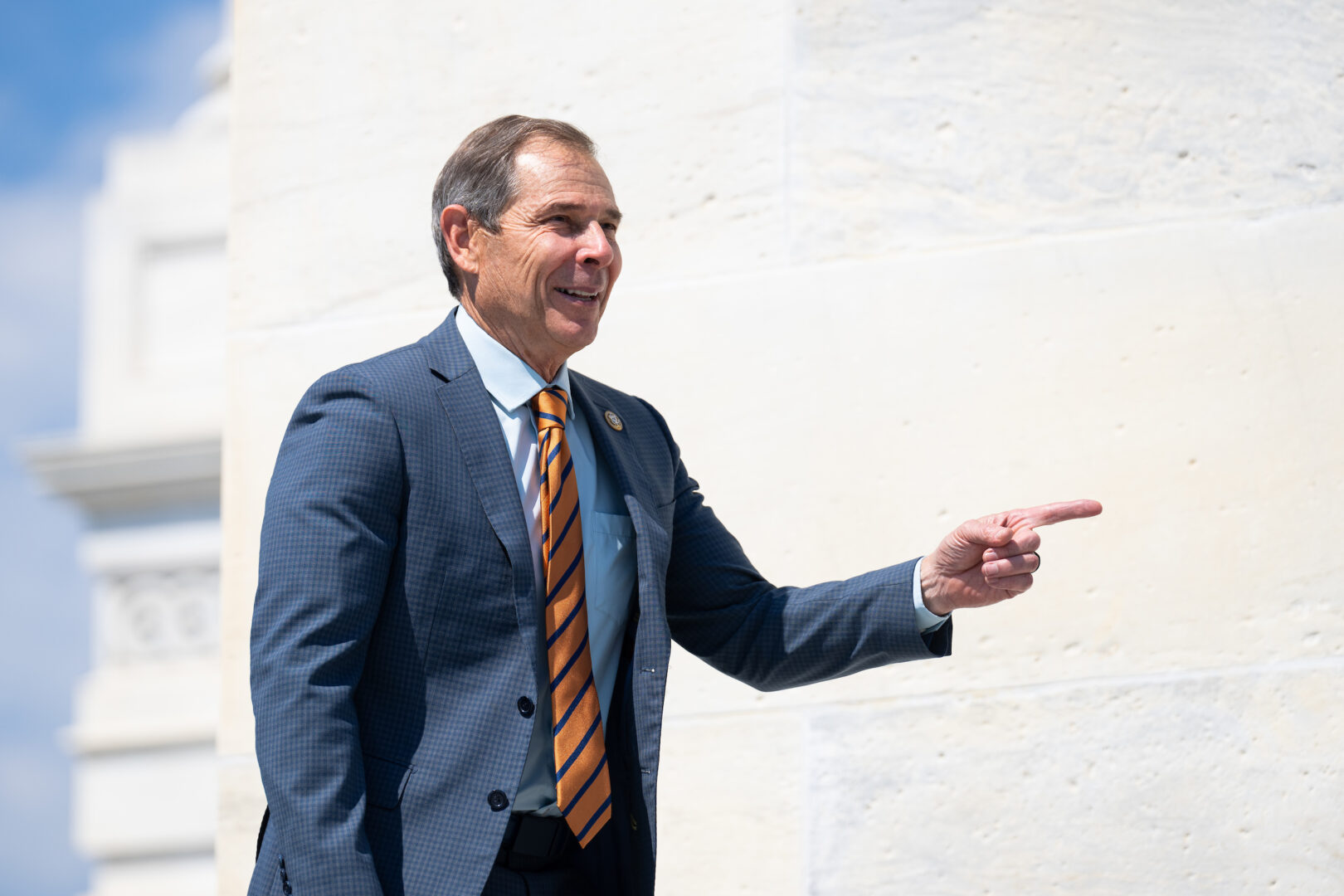 Rep. John Curtis, seen outside the Capitol June 14, has won the GOP primary for Senate in Utah.