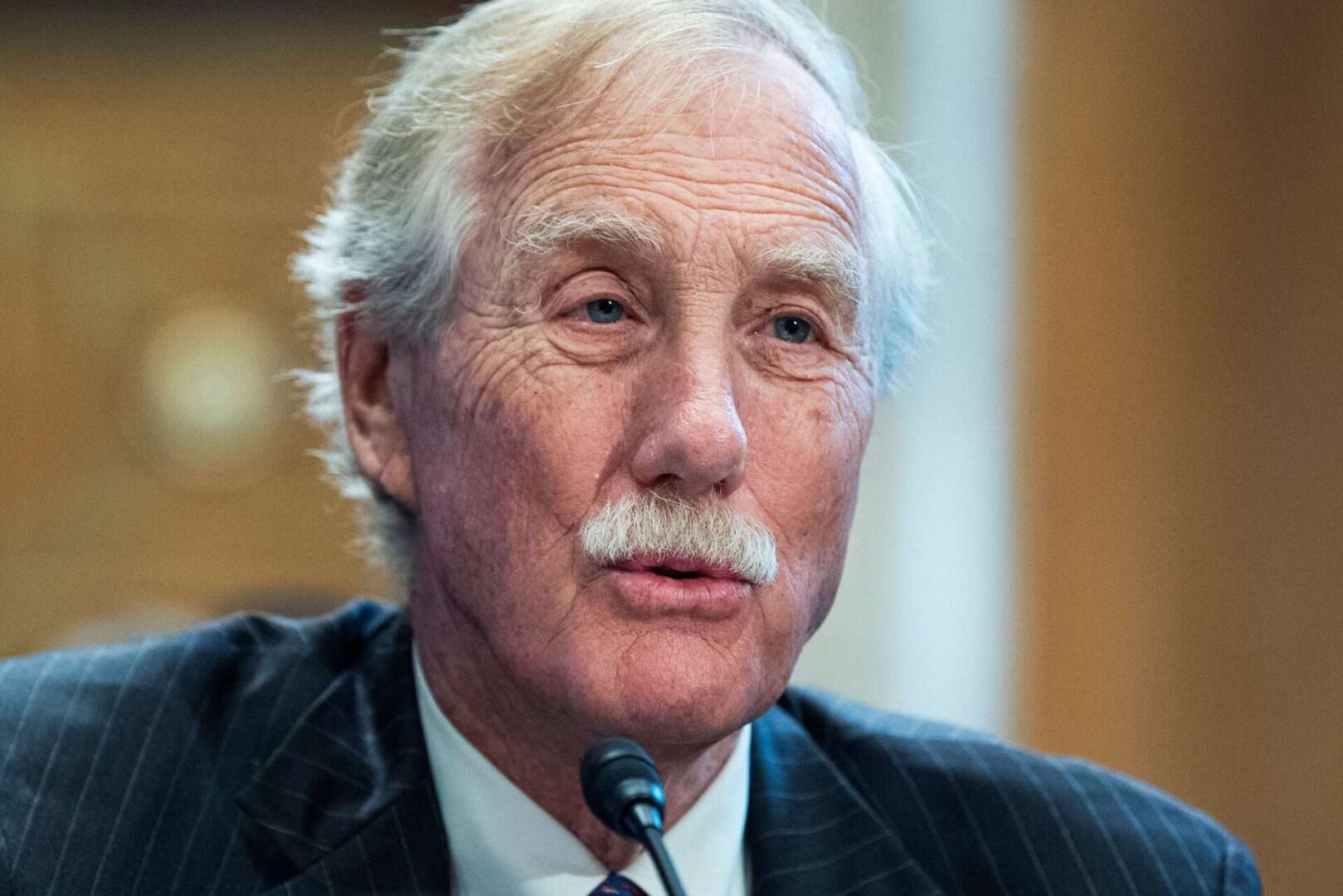 “You can have a nuclear weapon essentially dwelling in low Earth orbit over Washington, and the analogy to the sword of Damocles is inescapable,” Sen. Angus King said during an Armed Services Committee hearing.