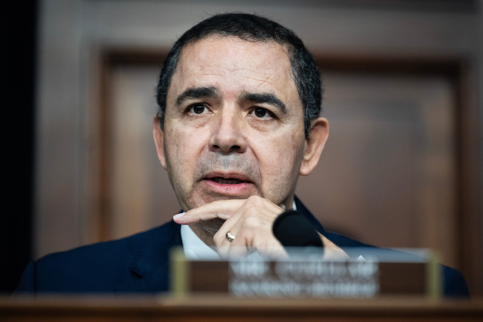 Ranking member Rep. Henry Cuellar, D-Texas, speaks during a House Homeland Security Appropriations 
Subcommittee hearing last month. 