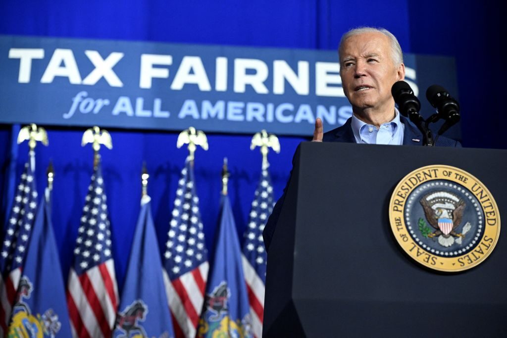 President Joe Biden speaks during a campaign event Tuesday in Scranton, Pa.