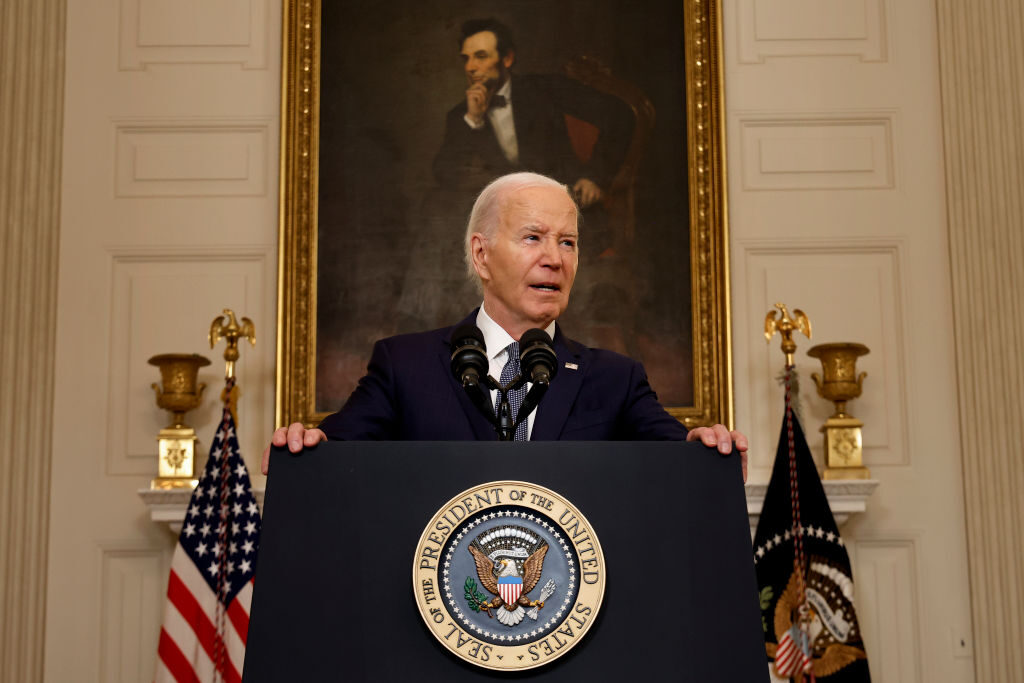 President Joe Biden addresses the country one day after Donald Trump was convicted in a New York state court. (Chip Somodevilla/Getty Images)