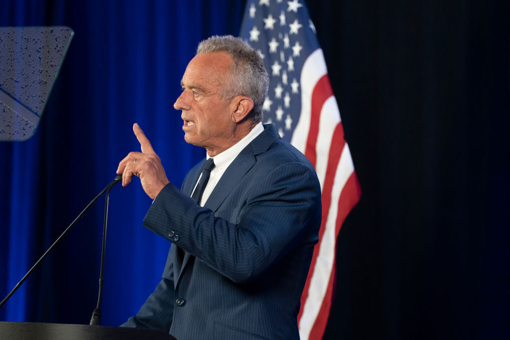 Independent presidential candidate Robert F. Kennedy Jr. announces in Phoenix that he was suspending his campaign and endorsing Republican nominee Donald Trump. (Rebecca Noble/Getty Images)