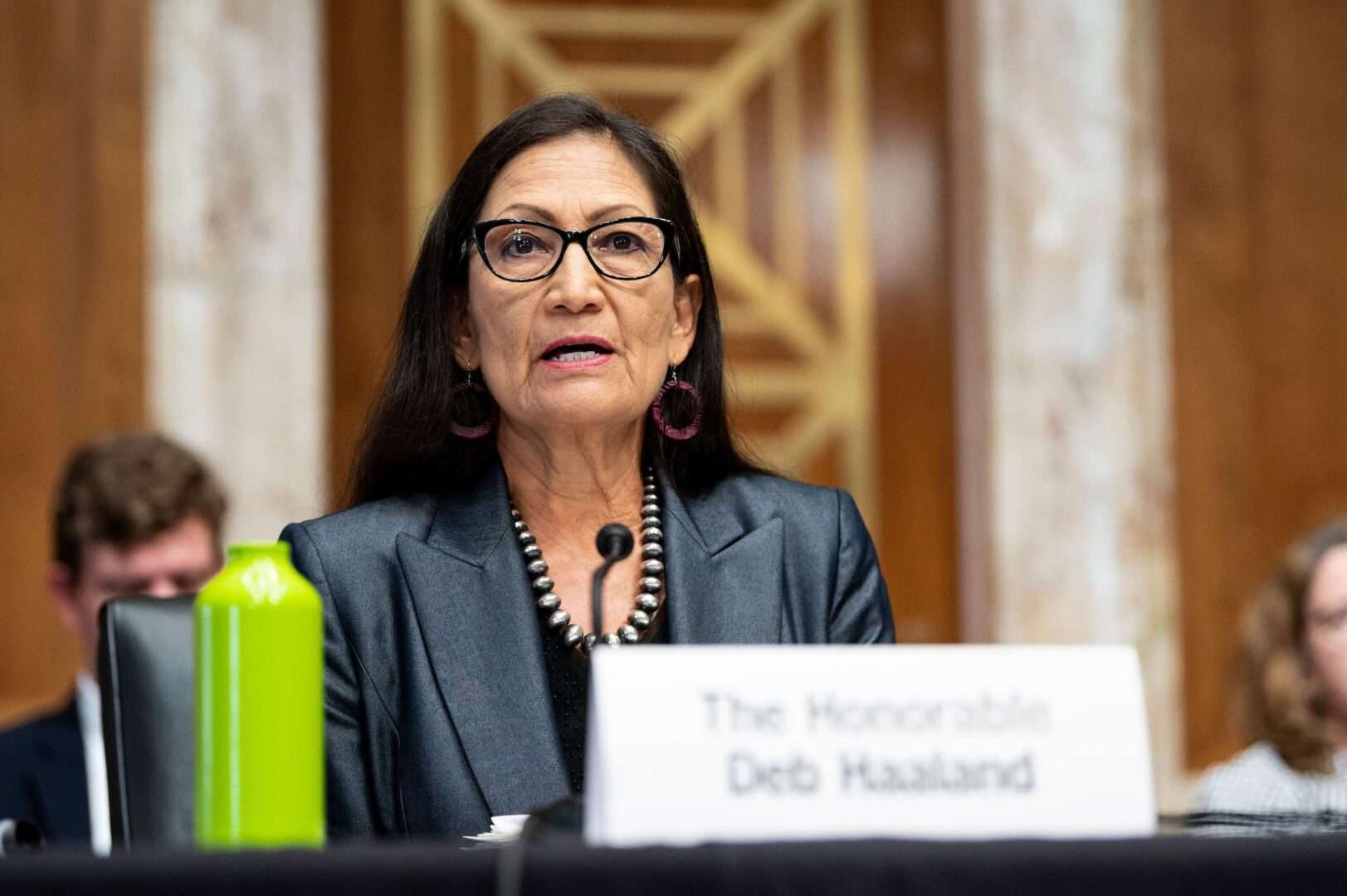 Interior Secretary Deb Haaland is making the rounds to defend the Biden administration's budget request.