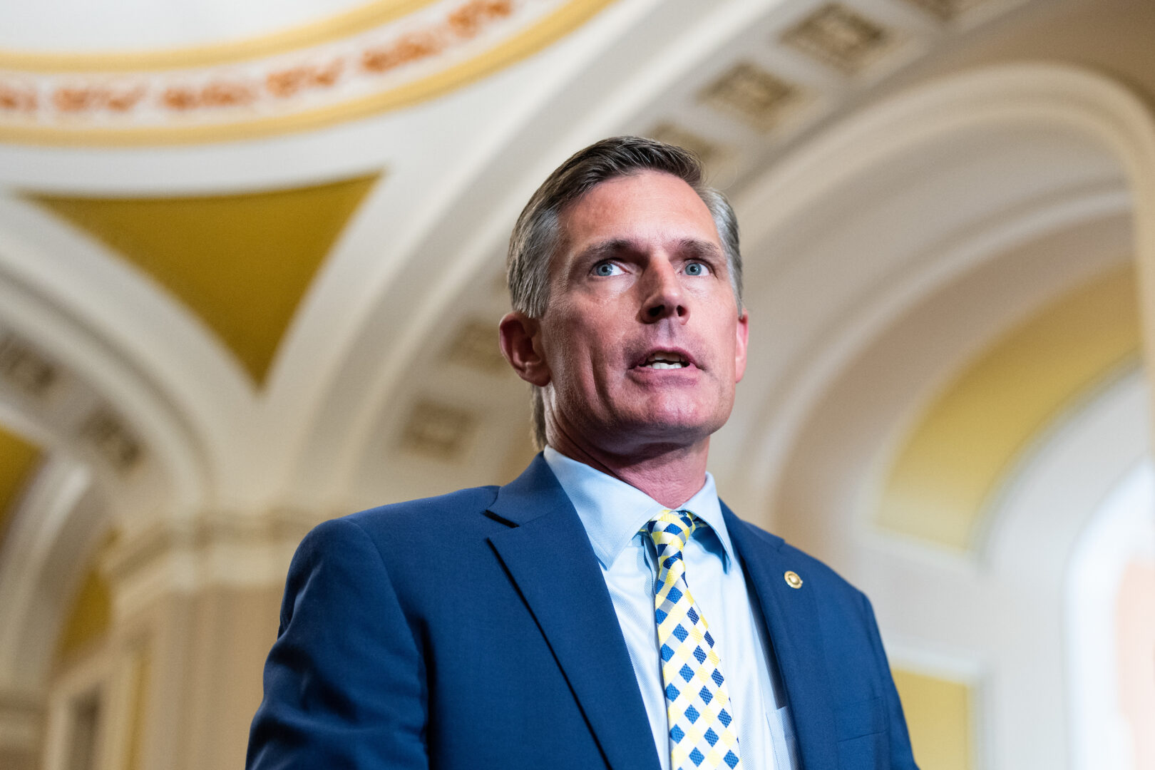 Sen. Martin Heinrich, D-N.M., speaks to reporters during a news conference last fall. 