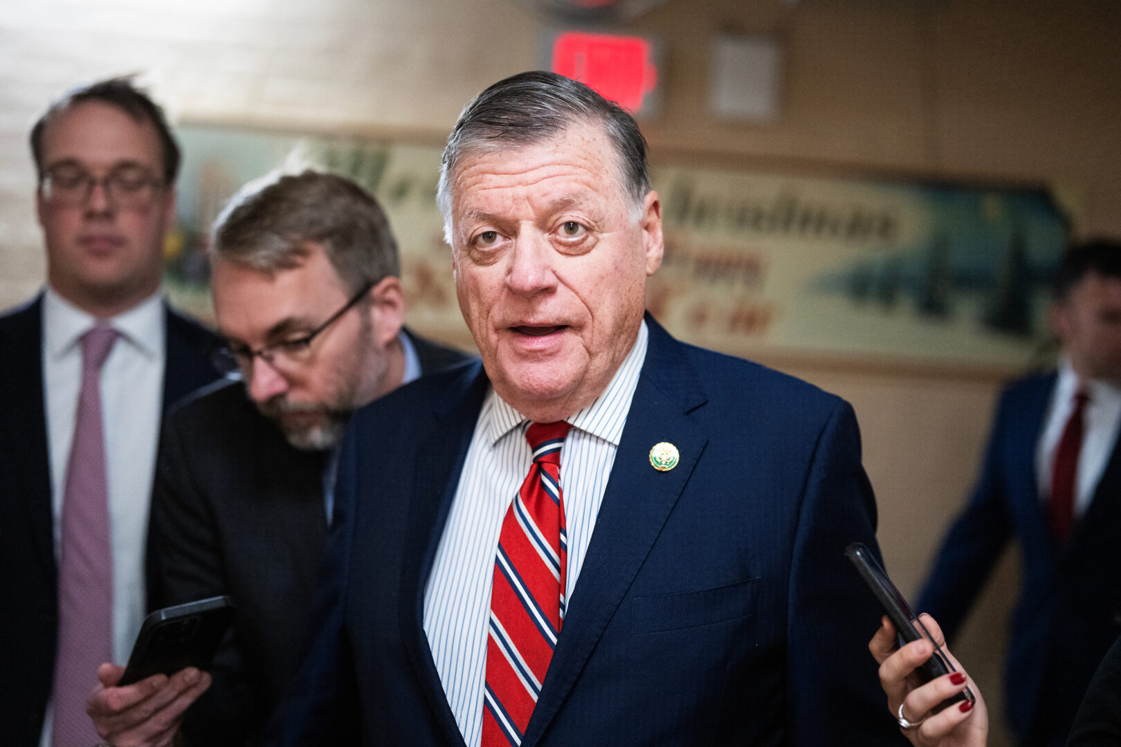 House Rules Chairman Tom Cole, R-Okla., is seen outside a meeting earlier this month.