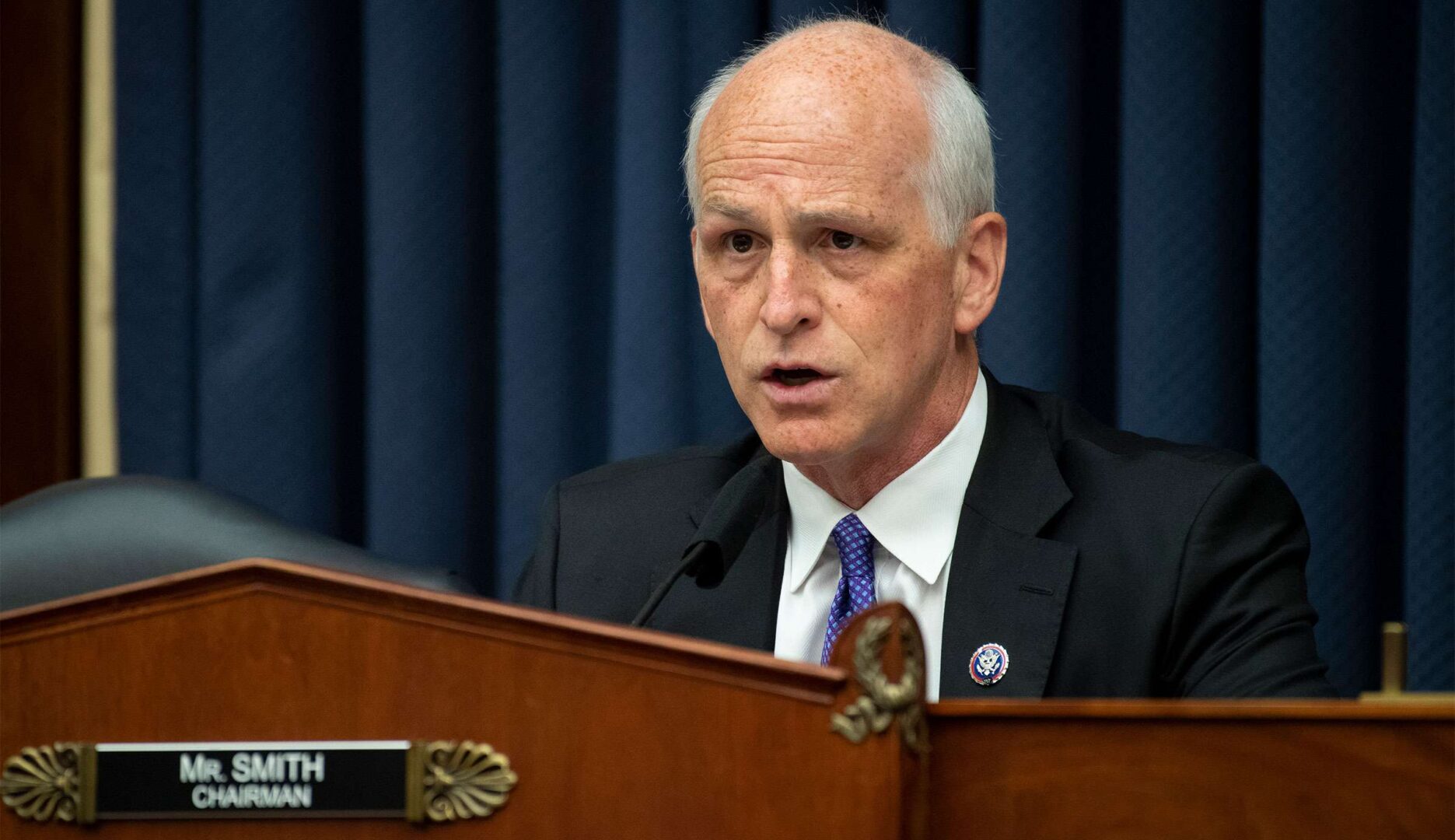 House Armed Services Chairman Adam Smith conducts a hearing in May 2021. 