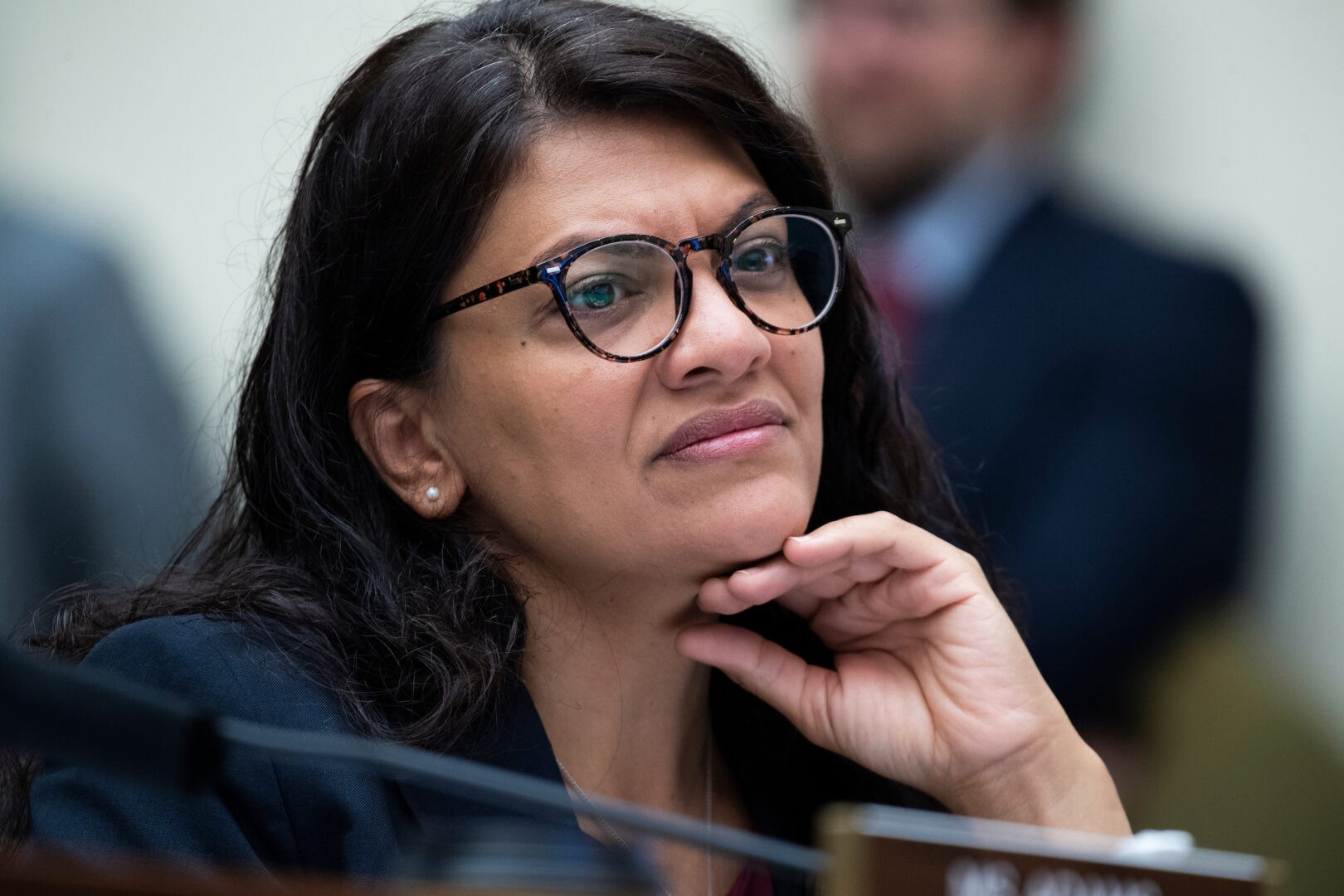 Rep. Rashida Tlaib, D-Mich., seen here in 2021, avoided censure on Wednesday.