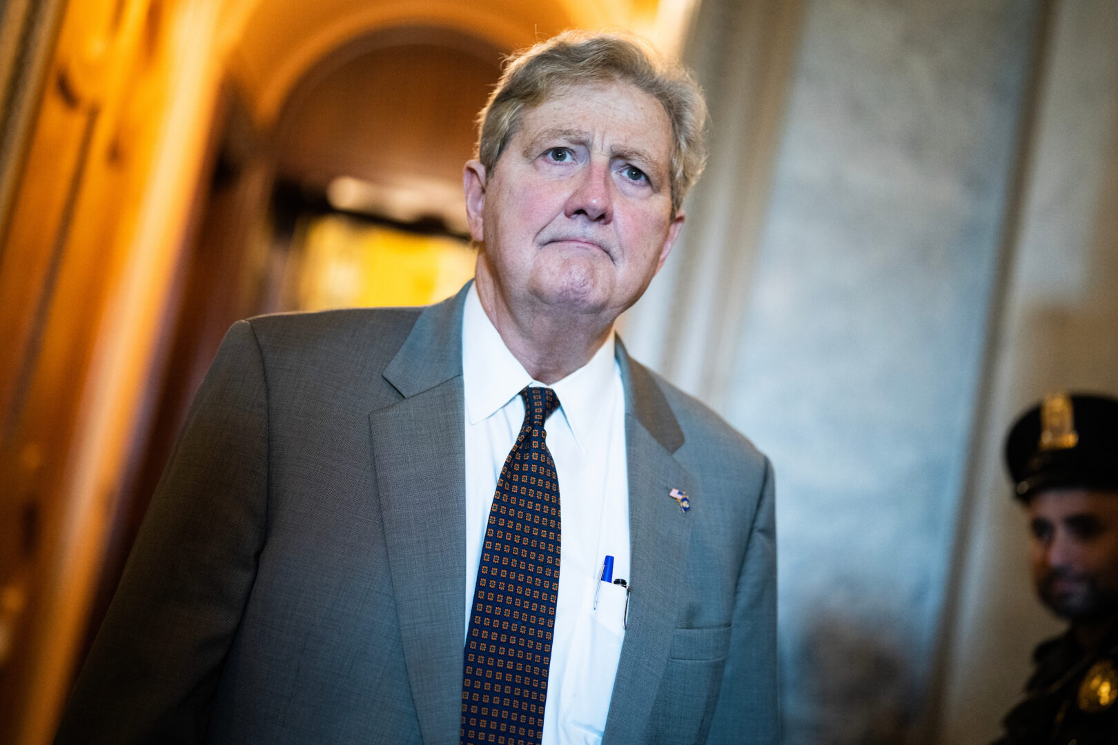 Sen. John Kennedy, R-La., received support from several Democrats for his amendment dealing with veterans' gun rights.