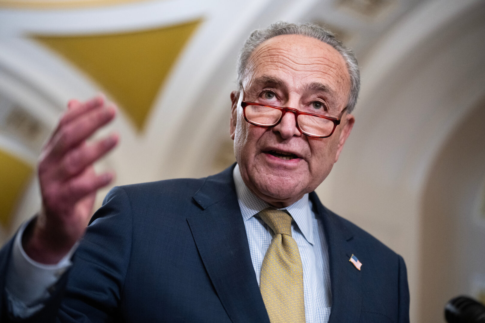 Senate Majority Leader Charles E. Schumer, D-N.Y., delayed the holiday recess to try to reach a border security deal for a war funding package.