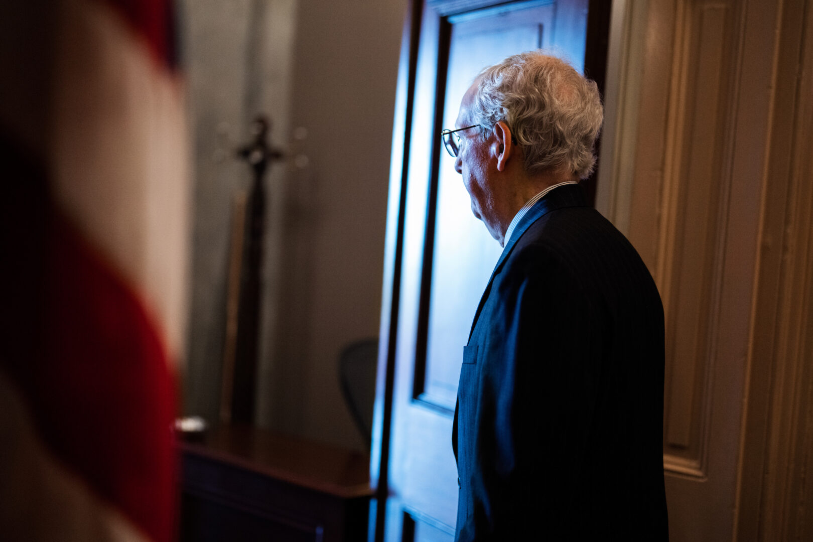 Senate Minority Leader Mitch McConnell, R-Ky., seen after Senate luncheons in the U.S. Capitol on July 30, is looking ahead to his next act. 