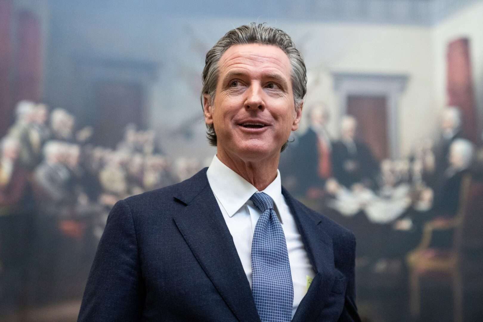 California's Democratic Gov. Gavin Newsom won reelection in 2022 but by a smaller margin than Joe Biden carried the state by in 2020.