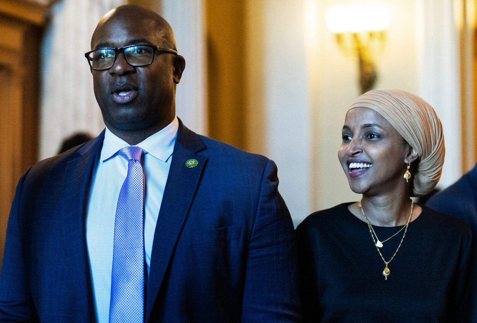 Rep. Ilhan Omar, D-Minn., won the nomination to another term Tuesday, unlike colleague Jamaal Bowman, a fellow progressive who lost his primary in New York in June.