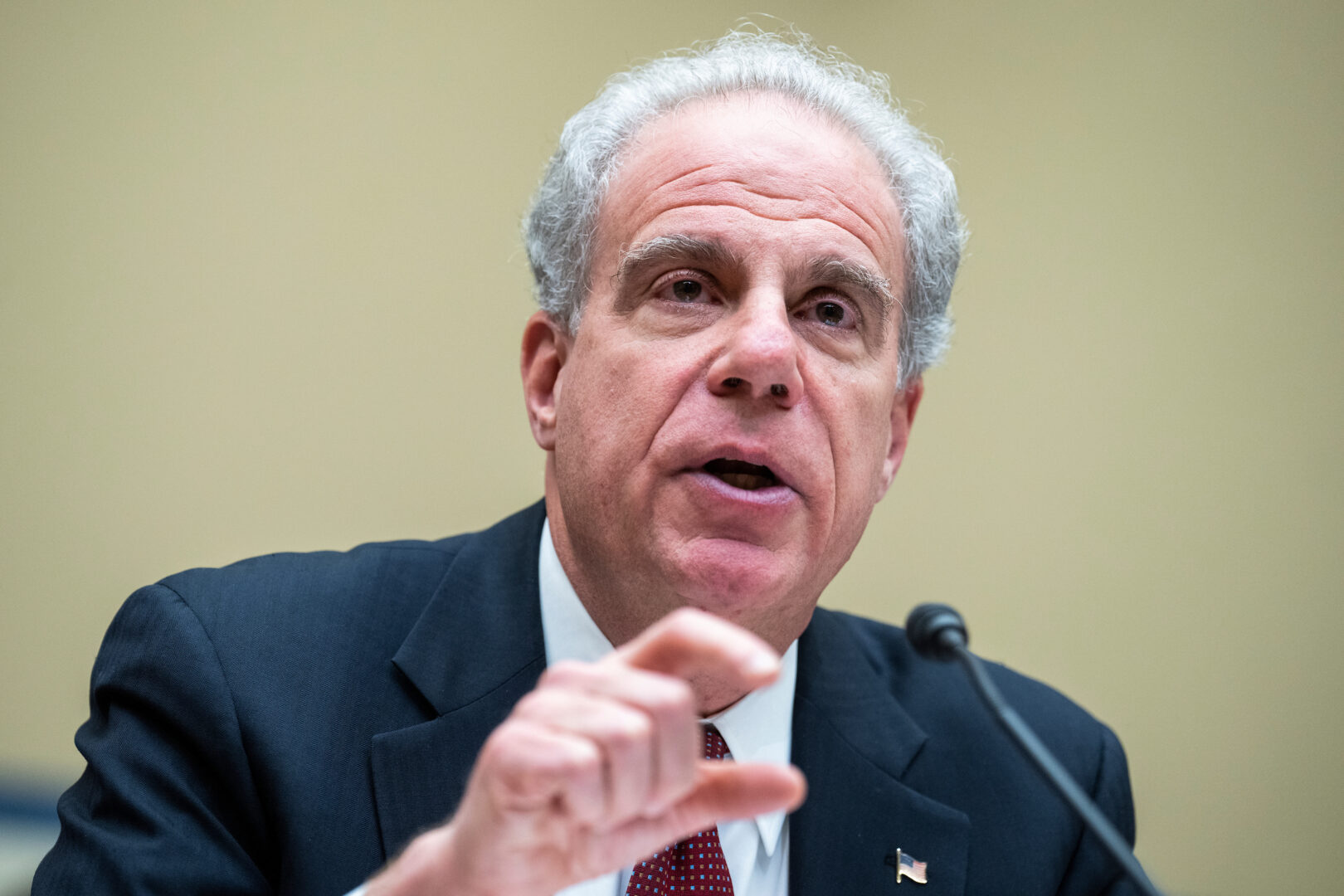 Justice Department Inspector General Michael Horowitz testifies at a House hearing last year. He is expected to appear before the Senate Judiciary Committee on Wednesday for a hearing on inmate deaths.