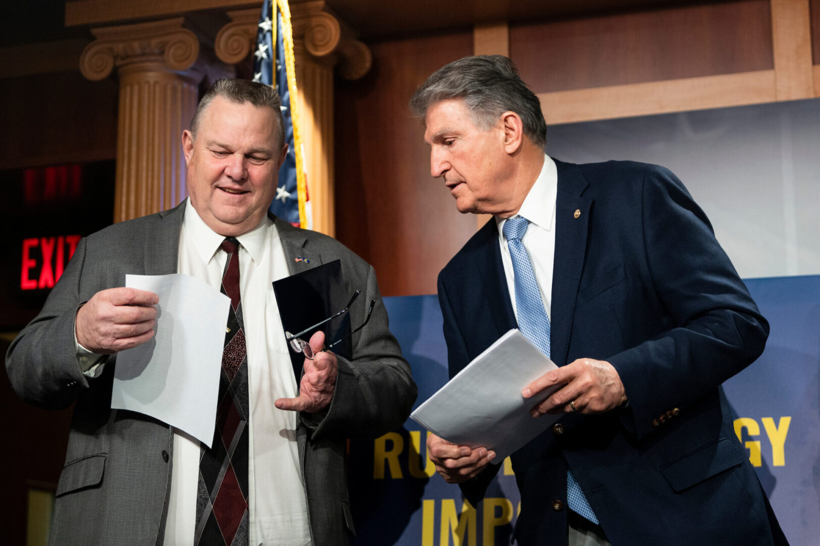 If they want to stay in the Senate, Democrats Jon Tester of Montana, left, and Joe Manchin  III of West Virginia will have to seek reelection in 2024. 