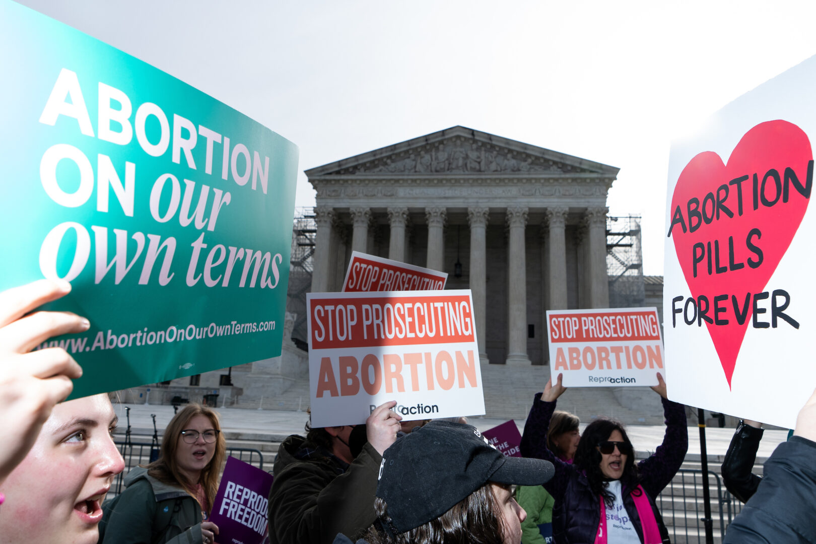 Activists protest at the Supreme Court in March as justices heard oral arguments on an abortion medication case. The justices are set to hear another abortion-related case Wednesday.