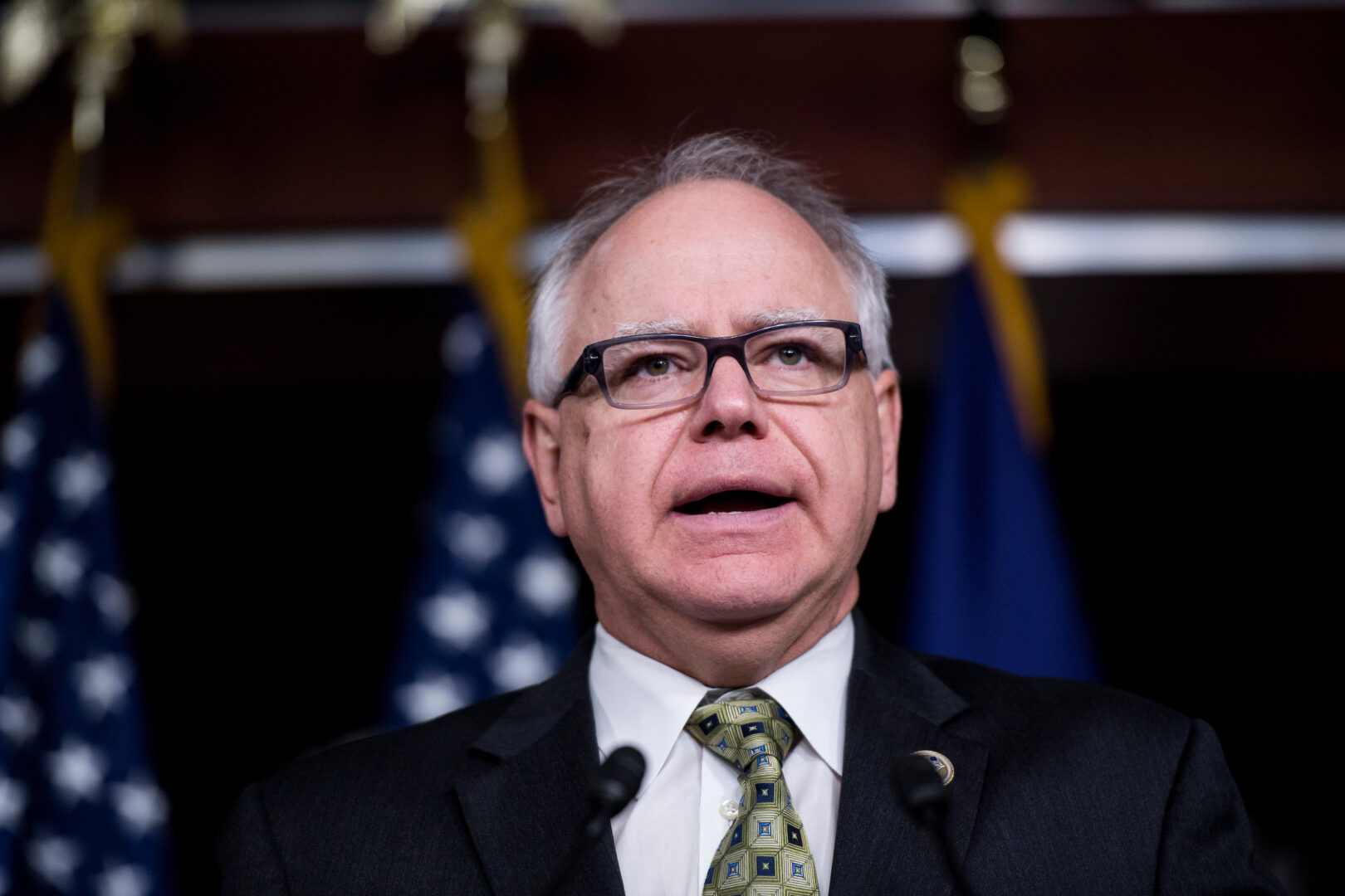 Then-Rep. Tim Walz speaks about deportation of veterans at a news conference on Nov. 16, 2017.